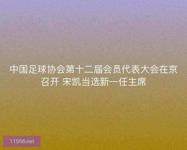 中国足球协会第十二届会员代表大会在京召开 宋凯当选新一任主席