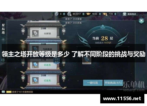 领主之塔开放等级是多少 了解不同阶段的挑战与奖励